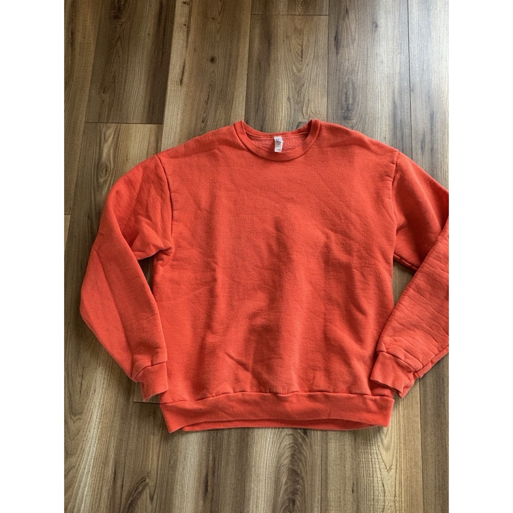American Apparel Mason Fleece Collection Sz Medium‎ Orange Crewneck Sweatshirt
